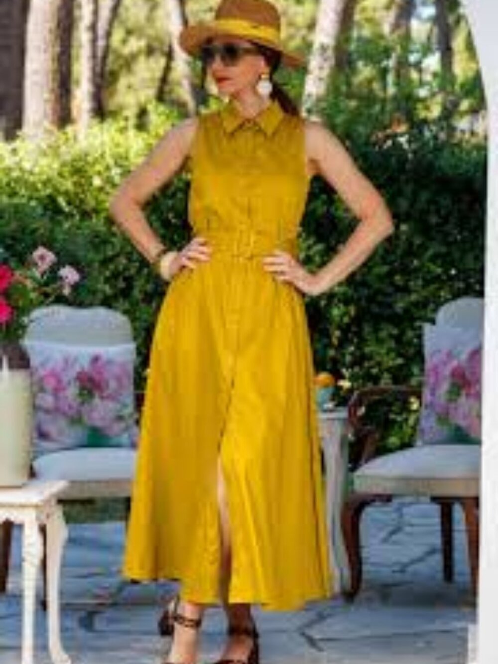 43 - THEORY VOLUME LINEN-BLEND BUTTONDOWN DRESS - WITH POCKETS!!! - Picture 2 of 3